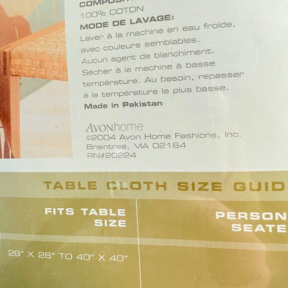 Avonhome Tropical Fern Round Tablecloth Oversize VTG Coastal Kitchen Decor Table - Picture 5 of 13